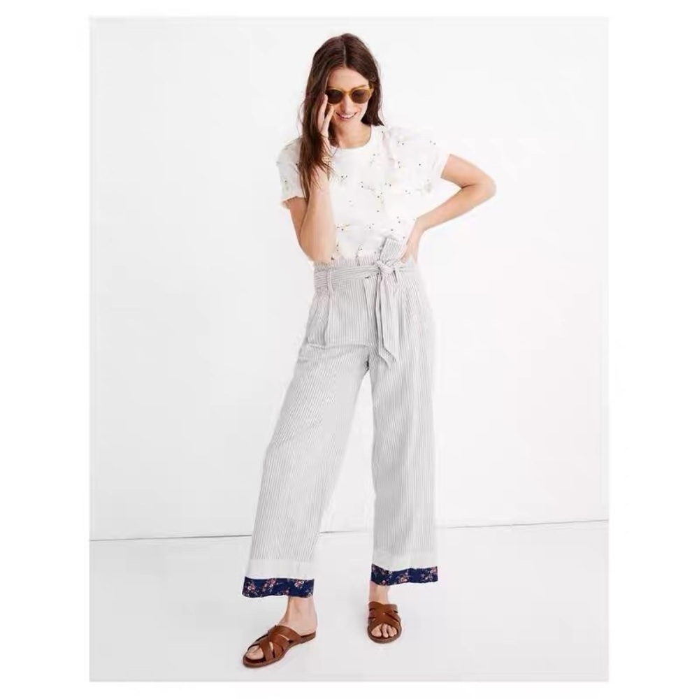 Madewell x The New Denim Project® Patchwork Paperbag Pants size 4